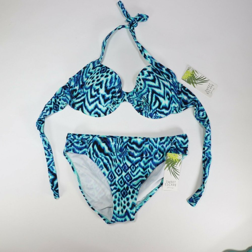 SWEET ESCAPE Women Summer Bikini Blue FULL Coverag